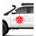 Pirate Head Compass Off-road, Caravan and Boat Sticker