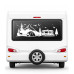 Caravan Camping Scenery Sticker – Mountain, Tent and Caravan Silhouette Car Sticker