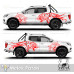 Adesivo Off-Road con tigre e bussola. Adesivo con tigre per pannello laterale del pick-up
