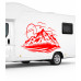 Camp Mountain View tout-terrain, autocollant pour caravane