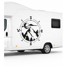 Compass Landscape Off-road Camp, Caravan Sticker Compass Landscape Off-road Camp, Caravan Sticker