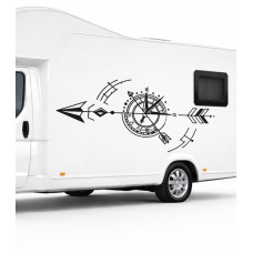 Arrow and Compass, Off-road, Camping, Caravan Sticker Arrow and Compass, Off-road, Camping, Caravan Sticker