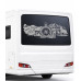'Wolf Pack and Nature Scenery' (text-focused), Turkey Compass Camp Sticker