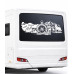 'Wolf Pack and Nature Scenery' (text-focused), Turkey Compass Camp Sticker