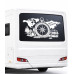 Compass with Text Option – World Motorhome Sticker