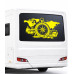 Compass World Pull-Along Caravan Sticker