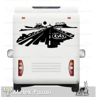 Autocollant de caravane Roadscape tout-terrain. Autocollants tout-terrain Autocollant de caravane Roadscape tout-terrain. Autocollants tout-terrain