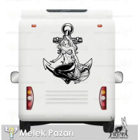 Anker-und-Meerjungfrau-Off-Road-Caravan-Bootsaufkleber Anker-und-Meerjungfrau-Off-Road-Caravan-Bootsaufkleber