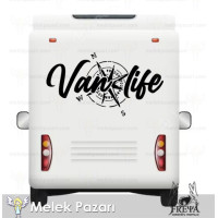 Van-Life-Kompass-Wohnmobilaufkleber. Wohnmobilaufkleber