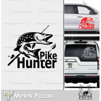 Pike Hunter Car Sticker. Fishing Car Sticker Pike Hunter Car Sticker. Fishing Car Sticker