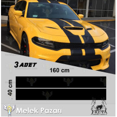 Car Bonnet Stripe Sticker, Racing Stripe Car Sticker, Car Stripe Decal