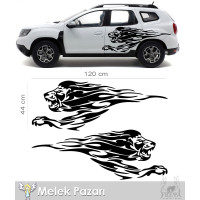 Autocollant de voiture Tribal Lion pour haut de panneau latéral d’aile Autocollant de voiture Tribal Lion pour haut de panneau latéral d’aile