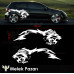 Autocollant voiture tête de lion tribal pour haut de garde-boue et panneau latéral Autocollant voiture tête de lion tribal pour haut de garde-boue et panneau latéral