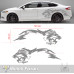 Autocollant voiture tête de lion tribal pour haut de garde-boue et panneau latéral Autocollant voiture tête de lion tribal pour haut de garde-boue et panneau latéral