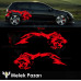 Autocollant voiture tête de lion tribal pour haut de garde-boue et panneau latéral Autocollant voiture tête de lion tribal pour haut de garde-boue et panneau latéral