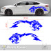 Autocollant voiture tête de lion tribal pour haut de garde-boue et panneau latéral Autocollant voiture tête de lion tribal pour haut de garde-boue et panneau latéral