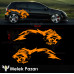 Autocollant voiture tête de lion tribal pour haut de garde-boue et panneau latéral Autocollant voiture tête de lion tribal pour haut de garde-boue et panneau latéral