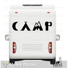 „Camp Nature“-Caravan-Aufkleber. Caravan-Aufkleber mit Mond, Berg, Zelt und Axt „Camp Nature“-Caravan-Aufkleber. Caravan-Aufkleber mit Mond, Berg, Zelt und Axt