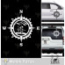 Snowboard Compass Caravan Sticker. Ski Compass Off-Road Caravan Sticker
