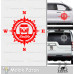 Autocollant de camping-car Boussole Vanlife. Autocollant de camping-car Boussole