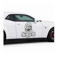 Pegatina de bebé títere de terror para coche - 1693