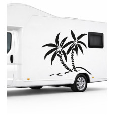 Palm Trees Camp, Caravan Sticker