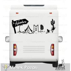 Adventure Camp Cactus Camper Van Stickers, Camper Van Stickers