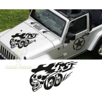 4x4 Offroad-Totenkopf-Autoaufkleber
