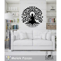 Buddha Tree Meditation Yoga Wall Sticker