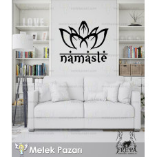 Namaste Lotus Flower Yoga and Fitness Wall Sticker Namaste Lotus Flower Yoga and Fitness Wall Sticker