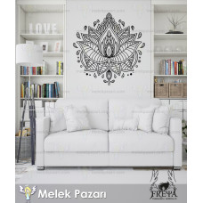 Autocollant mural de fitness yoga mandala