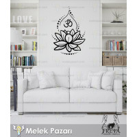 Autocollant mural mandala pour yoga et fitness