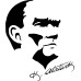 Atatürk Silhouette and Signature Wall Sticker, Decal