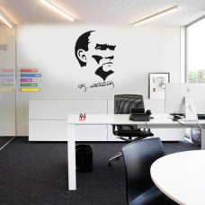 Atatürk Silhouette and Signature Wall Sticker, Decal