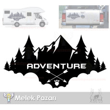 Adventure Camp Caravan Sticker, Off-Road Sticker