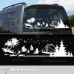 Ours en camping, camping sous tente, autocollant pour caravane de camping