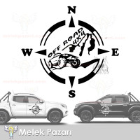4x4 Off-Road Compass Car Sticker, Car Sticker 4x4 Off-Road Compass Car Sticker, Car Sticker