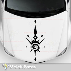 Tribal Bonnet, Body Car Sticker, Car Sticker