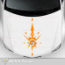Tribal Bonnet, Body Car Sticker, Car Sticker