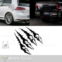 Claw Print Car Sticker