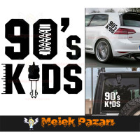 90s Kids – 90s Kids Car Sticker, Car Decal
