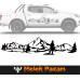 Autocollant tout-terrain Paysage montagneux pour camping-car