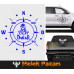 Dakar Compass Offroad-Autoaufkleber Dakar Compass Offroad-Autoaufkleber