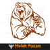 Angry Bear Car Sticker Angry Bear Car Sticker