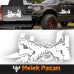 Adesivo per auto Crocodile 4x4 fuoristrada