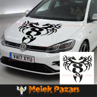 Dragon Front Bonnet Car Sticker. Off-Road Sticker