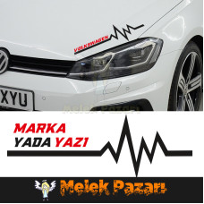 Heartbeat: Custom Text or Branded Car Sticker