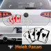 As de carreau, autocollant de voiture de poker