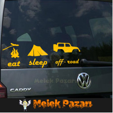 „Eat, Sleep, Off Road“ – Autoaufkleber „Eat, Sleep, Off Road“ – Autoaufkleber