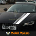 Bande de course pour capot de voiture. Autocollant à bande pour voiture